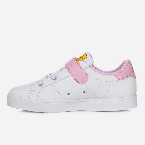 Fila Court Deluxe Kd Boy's Lifestyle Shoes - White/Pink,NZ 954-7853